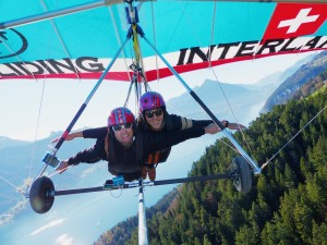 Fauzy took the chance to go hang-gliding, among other activities.
