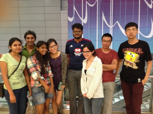(left) Fei Fei (fourth from left) with some of her Aerospace Engineering batchmates